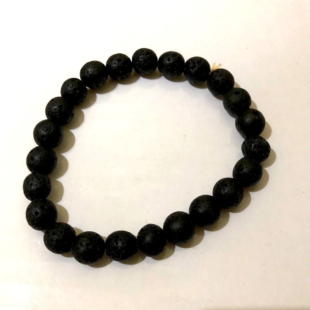 NWOT Lava Rock Gemstone Stretch Bracelet